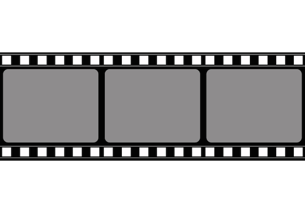 tira de película aislada sobre un fondo blanco 3d