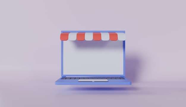 Una tira de película renderizada en 3D en una pantalla de portátil antigua que simboliza la evolución de la tecnología
