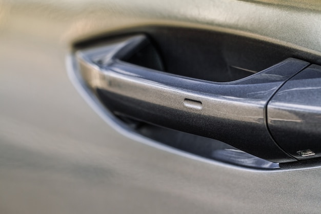 Tirador de puerta de coche. Manija de puerta de cabina de entrada sin llave con sensor táctil. Botón de acceso.