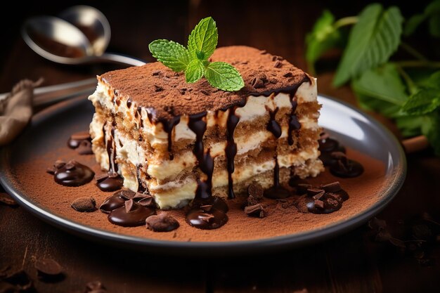 Tiramisu com uma sobremesa italiana