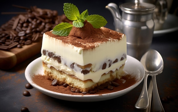 Tiramisu delicioso italiano IA generativa