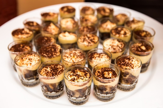 Tiramisu-Hochzeits-Cocktailparty.