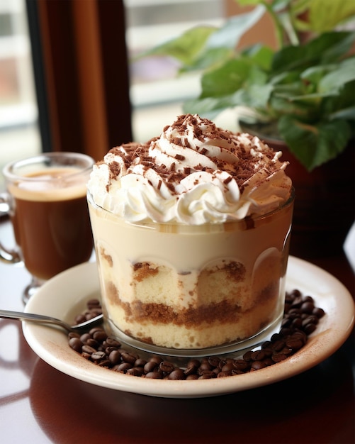 Tiramisu im von KI generierten Glas