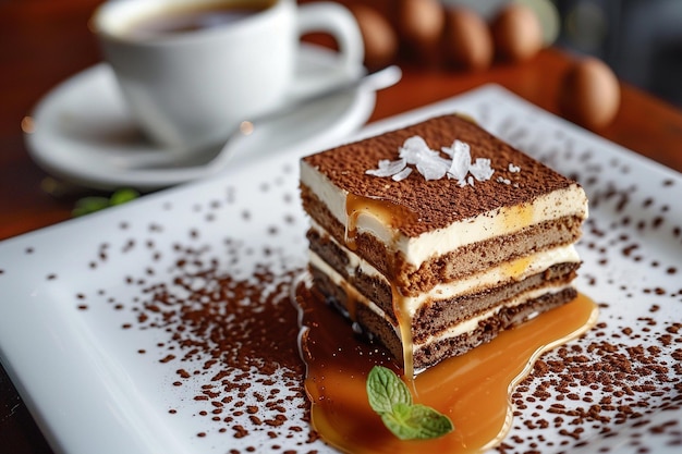 Tiramisu mit ein bisschen gesalzener Karamellsauce