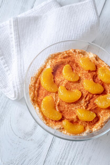 Tiramisu de naranja mandarín