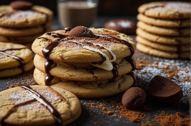 Tiramisu pilha de biscoitos