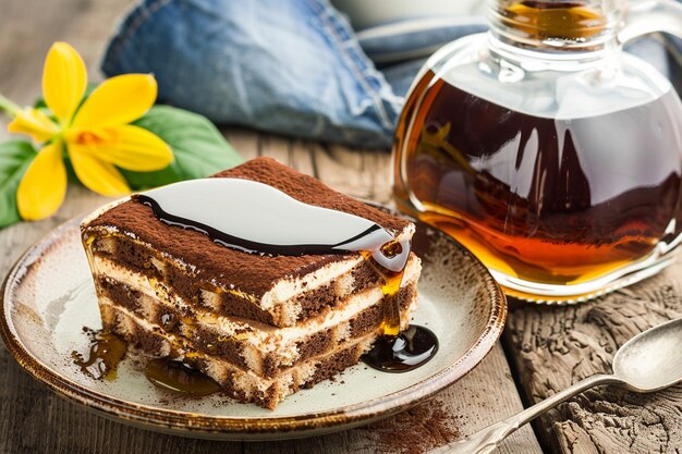 Tiramisu con un poco de jarabe de arce infundido