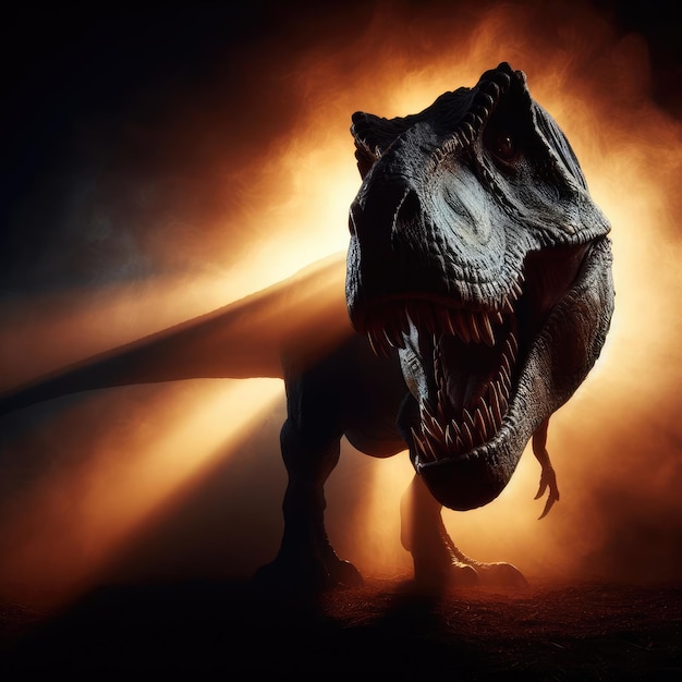 El tiranosaurio rex es un dinosaurio en 3D.