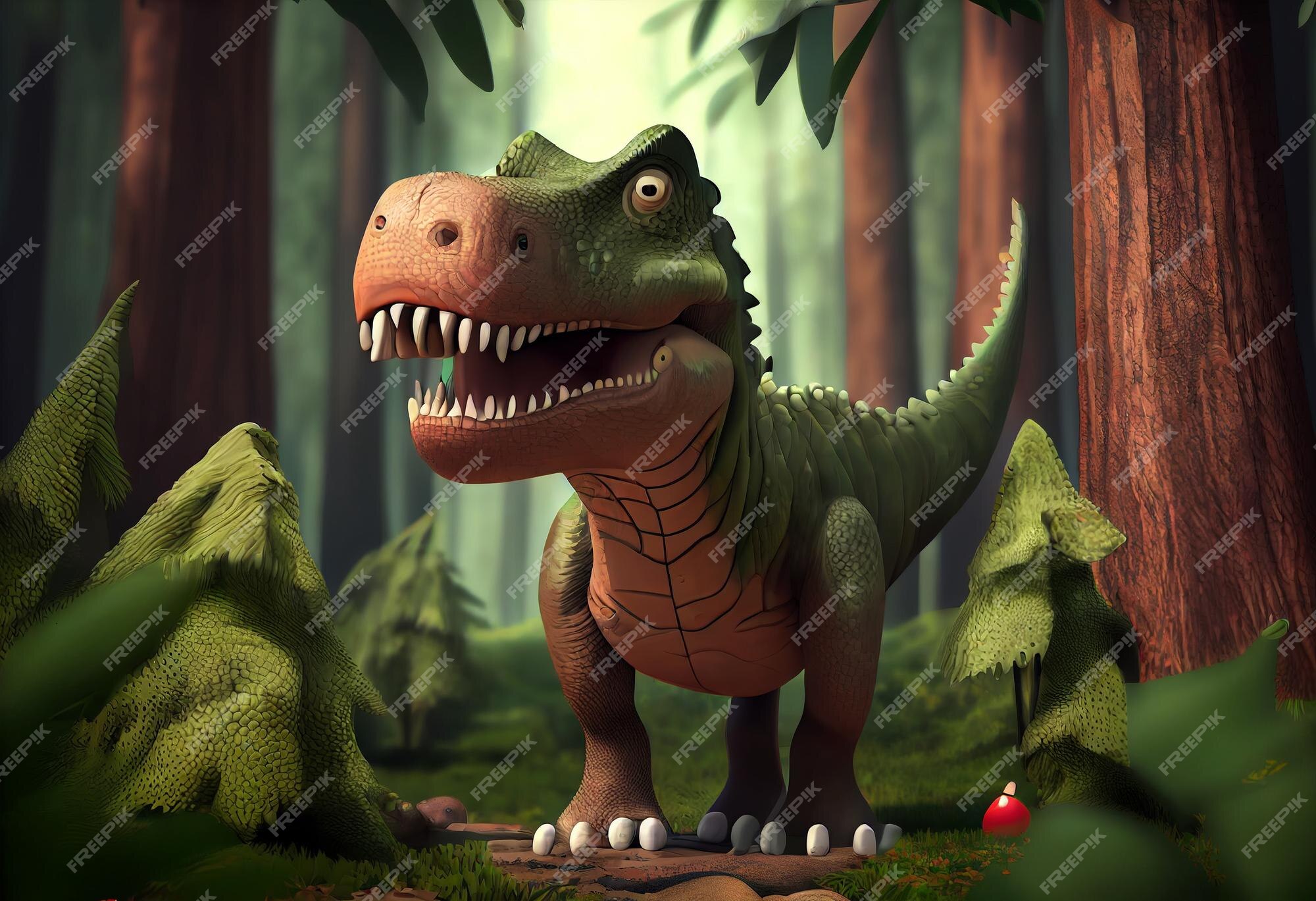 Tiranossauro. T. Personagem De Desenho Animado De Dinossauro Rex