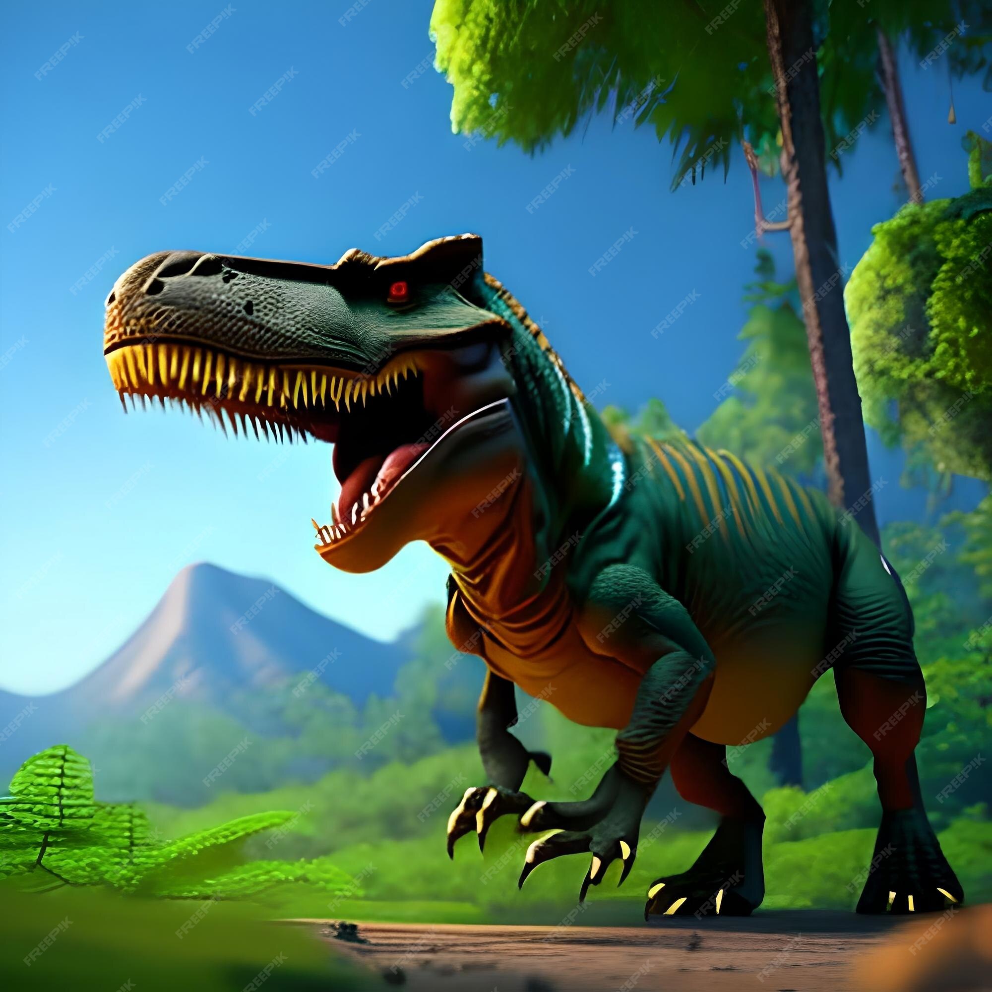 Personagem de desenho animado de dinossauro Tiranossauro Rex