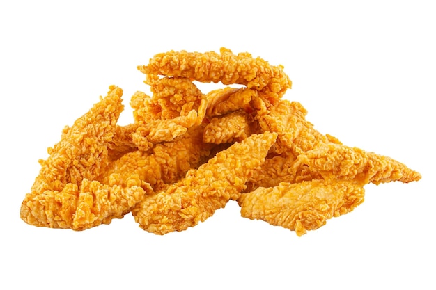 Tiras de pollo fritas crujientes