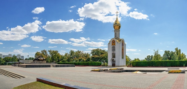 Tiraspol, Moldavia 06.09.2021. Monumento a la gloria en Tiraspol, Transnistria o Moldavia, en un día soleado de verano