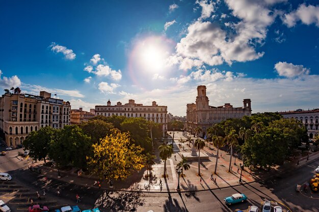 Tiro da cidade velha de Havana, Cuba