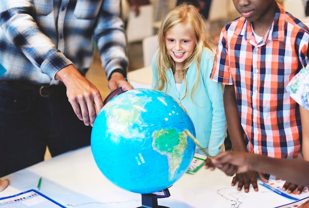 Foto tiro de educação diversificada