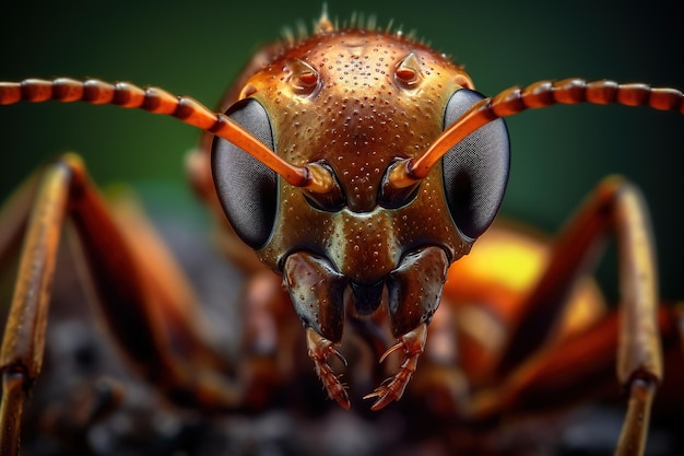 Tiro de rosto de formiga