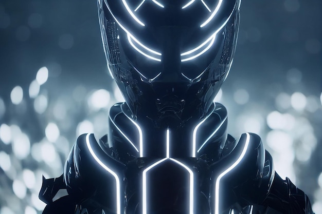 Tiro épico retrato de filme de ação de alto detalhe de cavaleiros profanos futuristas Design de luz cinemático