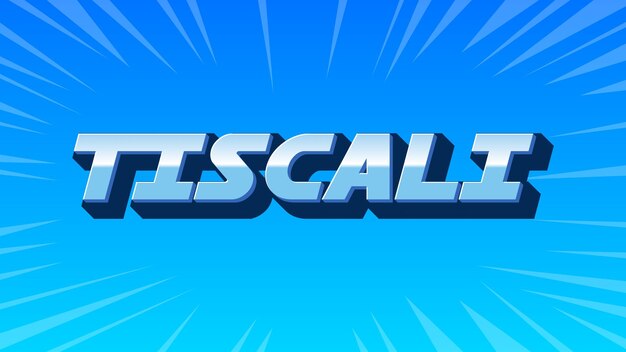 Tiscali 3D blauer Text