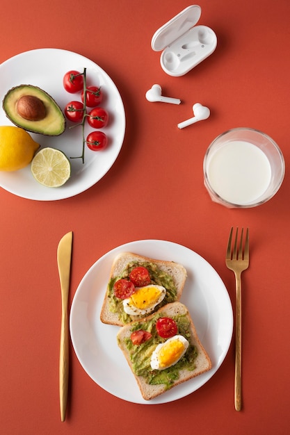 Foto tisch voller essen hautnah