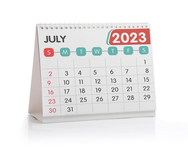 Tischkalender Juli 2023