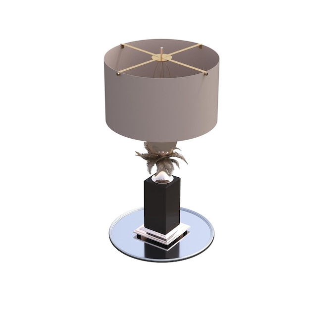 Tischlampe auf weißem Hintergrund Raumlampe 3D-Illustration cg-Rendering