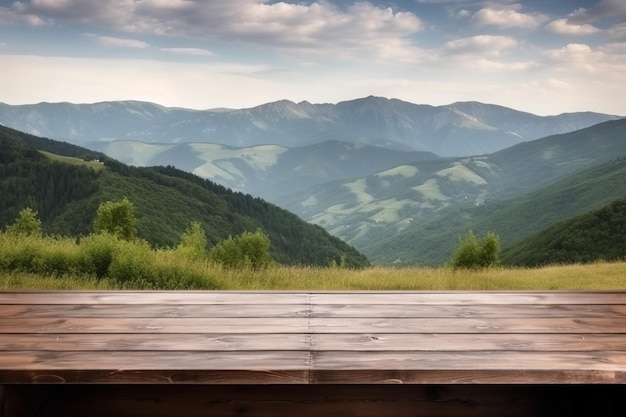 Tischlandschaft Berge Generieren Sie Ai