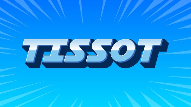 Tissot 3D texto azul