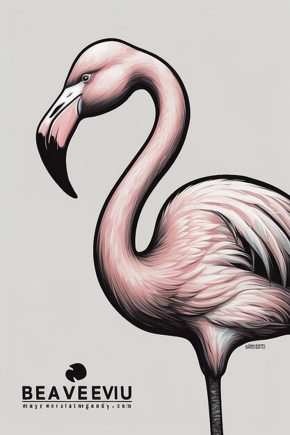 Titel BellaVeu Design Elegantes Flamingo-Logo