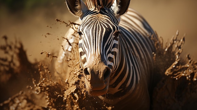 Titel Zebra rollt im Staub