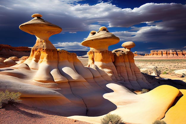 Toadstool Hoodoos Southern Utah Utah Estados Unidos de América Ai generativo