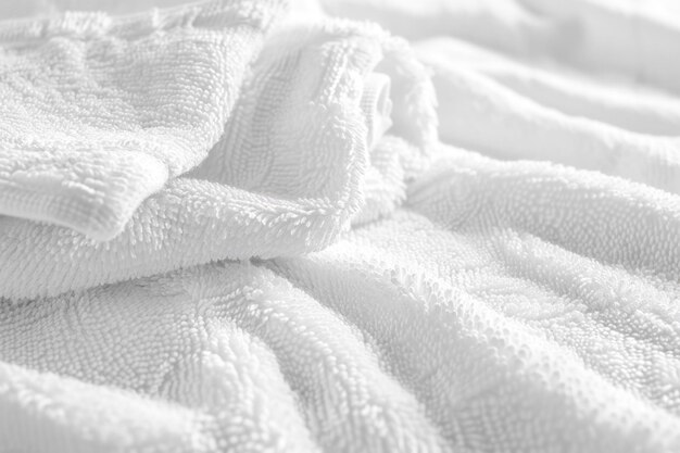 Toalha de banho pano de fundo de textura de toalhas de banho branco