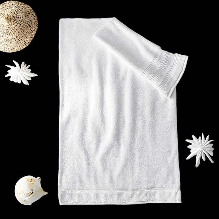 Foto toalha de mão de algodão branco