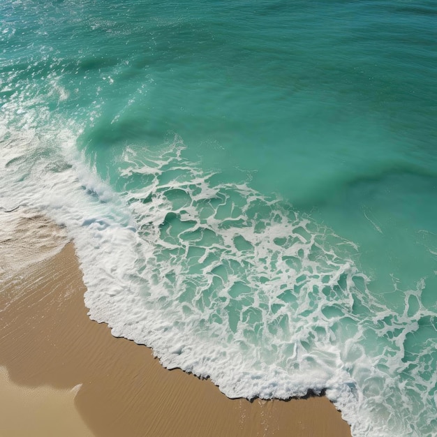 Toalha de praia azul calmante com estampa de onda ecológica perfeita para ioga