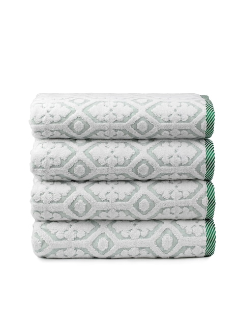Foto toalla de algodón de baño de color suave textura de tela de rizo