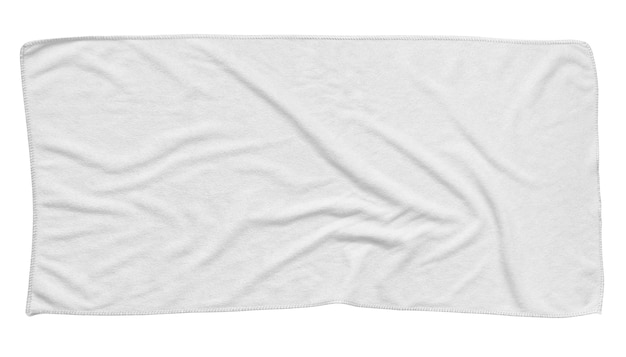 Foto toalla de playa blanca aislado fondo blanco.