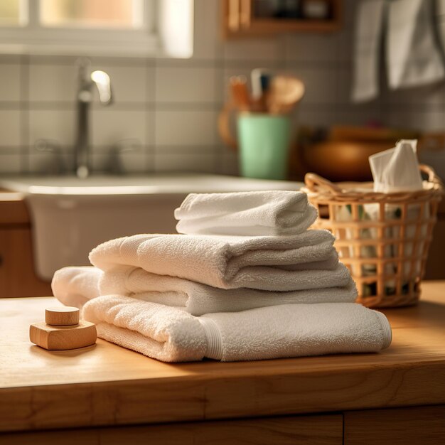 toallas en un baño minimalista