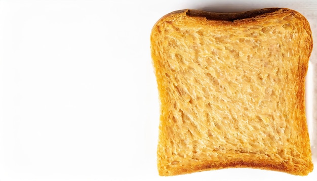 Foto toast auf weißem hintergrund