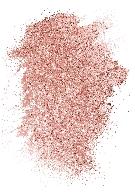 Toca de pincel de brillo rosado dorado metálico