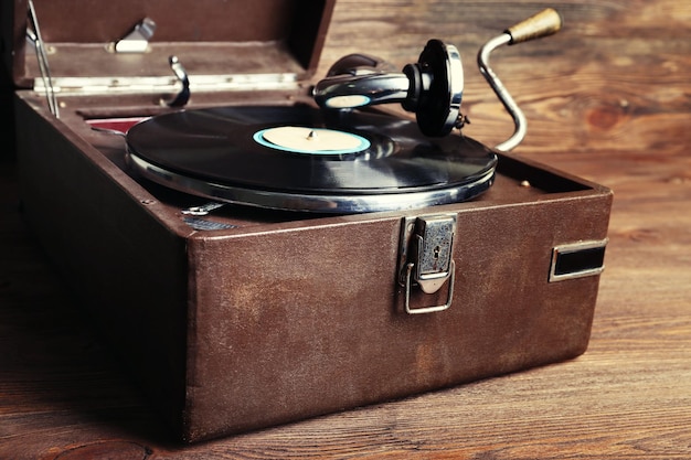 Tocadiscos Vintage tocadiscos de vinilo de cerca