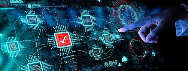 Tocar a mano con el sistema de gestión de datos DMS y el concepto de Business Analytics con servidores