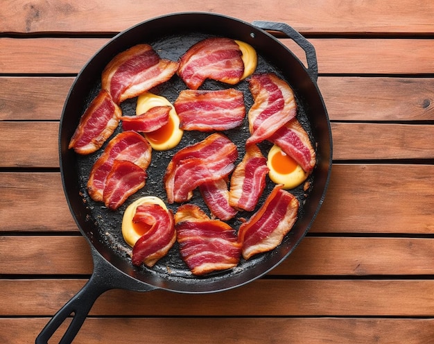 Tocino en una sartén