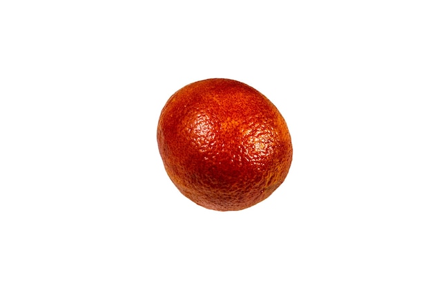 Toda la fruta roja de naranja sanguina aislado sobre fondo blanco.