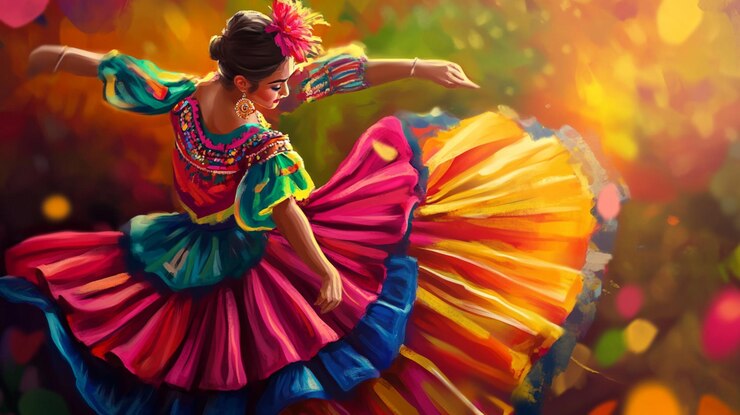 toda la hermosa y colorida decoración para el Feliz Evento Hispano