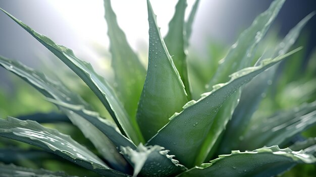 Toda la planta de aloe vera limpieza diurna aspecto perfecto ultra Generativo ai