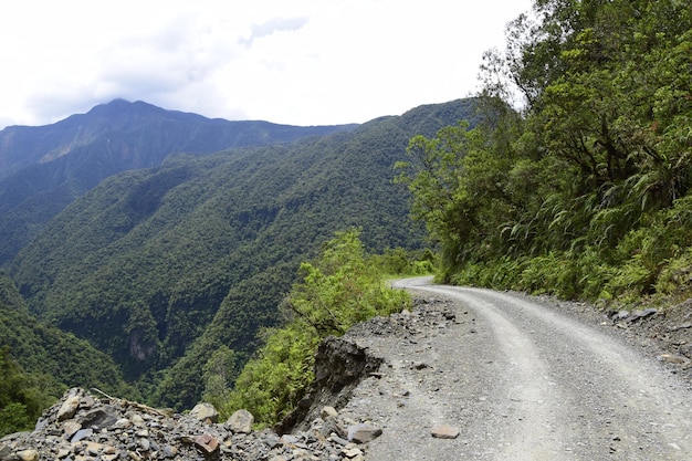 Todesstraße Camino de la Muerte Yungas North Road zwischen La Paz und Coroico Bolivien