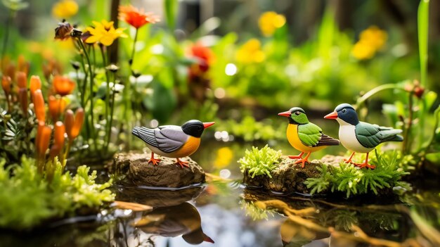 Foto todos com patos num lago