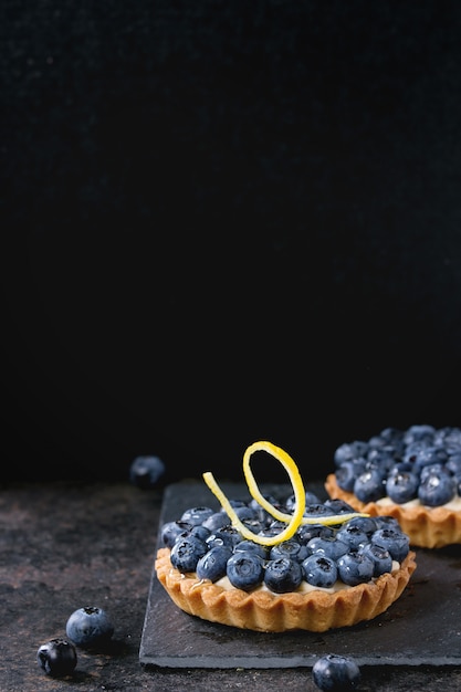 Törtchen mit Blaubeeren