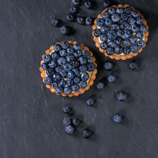 Törtchen mit Heidelbeeren