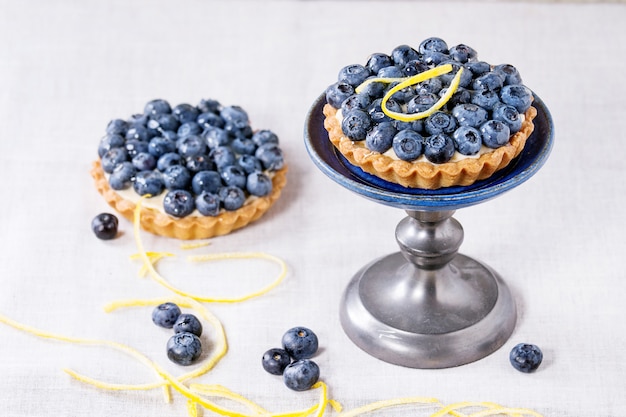 Törtchen mit Heidelbeeren