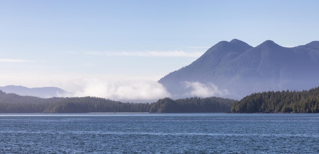 Tofino Vancouver Island British Columbia Kanada Kanadische Berglandschaft an der Westküste des Pazifischen Ozeans Natur Hintergrundansicht