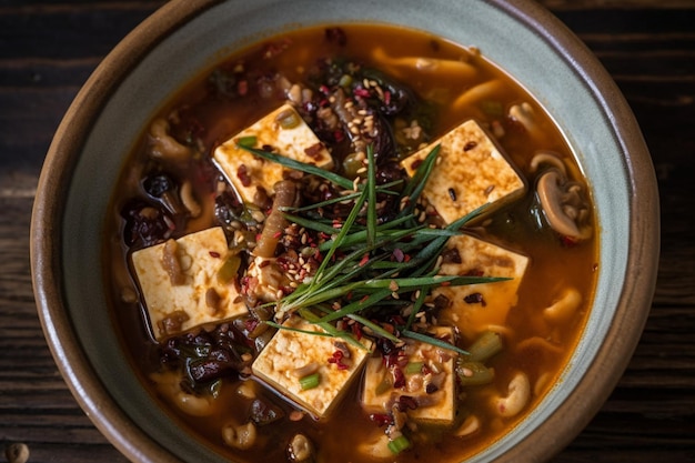 Tofu braçado ao estilo coreano